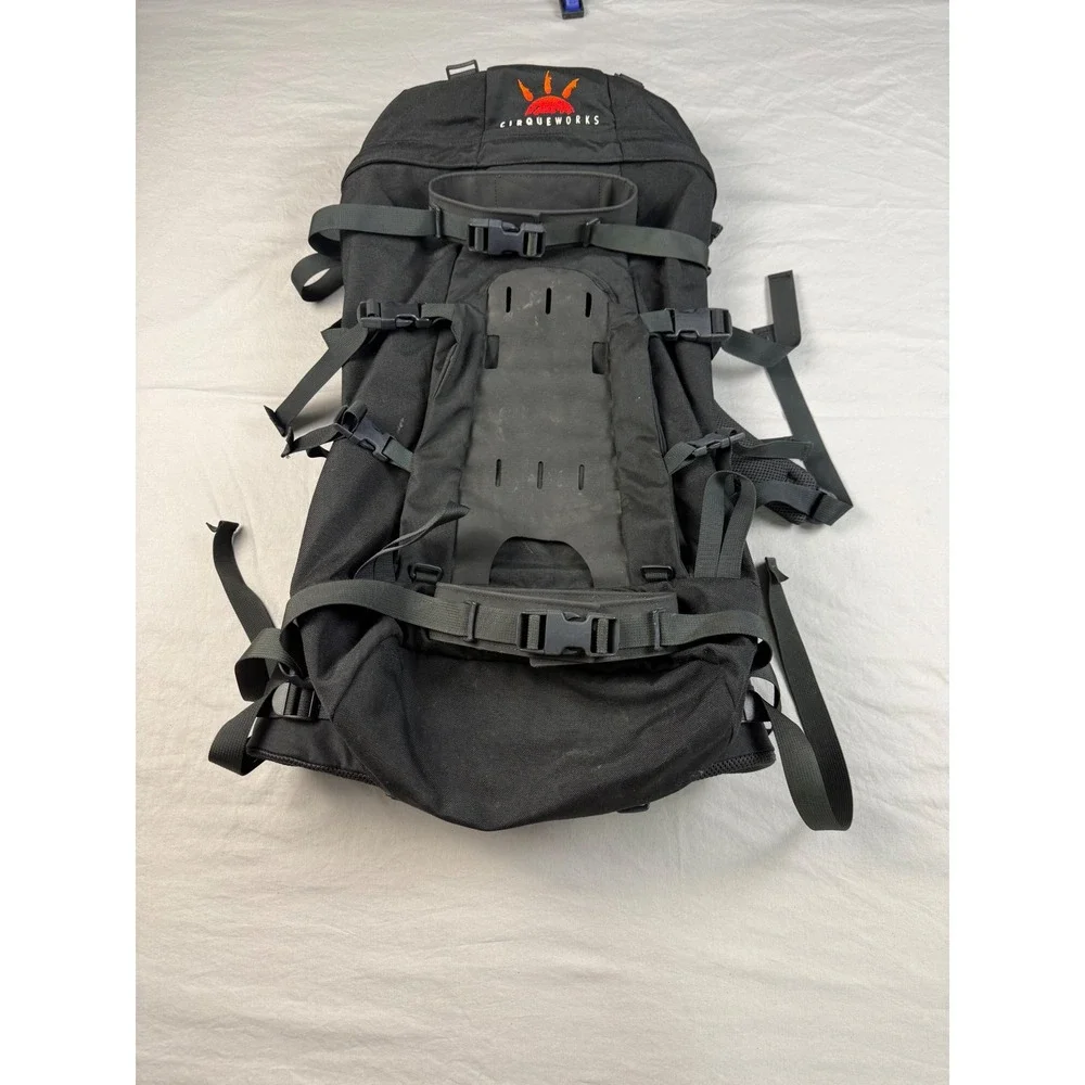 Cirqueworks‎ Technical Hiking/Climbing Backpack Black HD Multi Strap Outdoor Bag